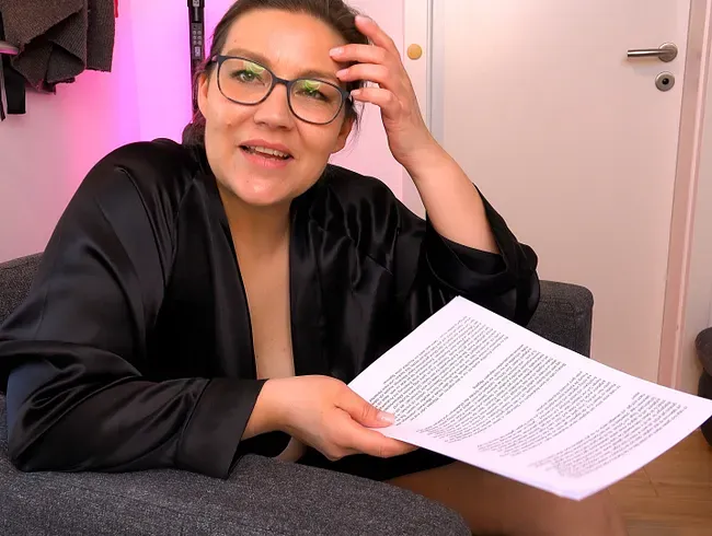 Ich lese dreckige Texte vor und dabei wird mein Arsch lange gefickt - DaddysLuder