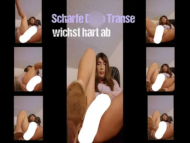 Scharfe Dildo Transe wichst hart ab und kommt ohne Mimik - DivyStylez Anal Video