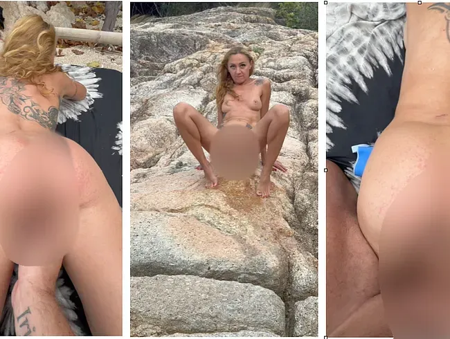 Privates public Sex-Tape aus dem Urlaub + Natursekt mit View!! - Irina-Faust