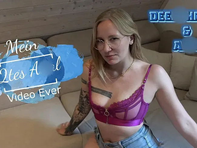 Mein 2ter Anal Fick überhaupt! mit Mark Aurel: Kehle gefickt, Arsch gedehnt – pure Schlampe! - Marie_Hardon Anal Video