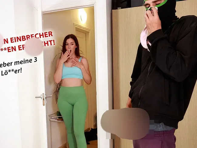 PERVERSEN EINBRECHER BEIM WICHSEN ERWISCHT! Fick lieber meine 3 Löcher!to convince me, but will his fat cock even fit in my tight ass? - MaryHaze Anal Video