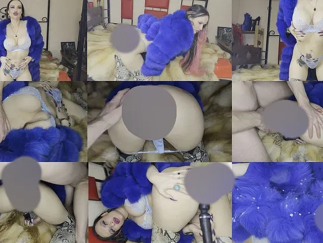 Fellfetisch-Sex, Analverkehr, Arsch-zu-Vagina-Sex, Deep Throat, Sperma auf Fell - Princess18xxx Anal Video