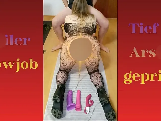 Blowjob und danach anal benutzt worden im geilen Nylonoutfit - PrincessNina Anal Video