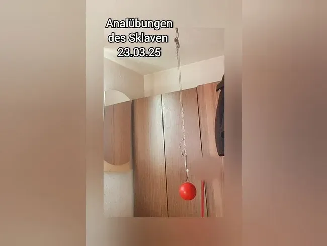 Analübungen mit Gewichten - Strapsensklave Anal Video